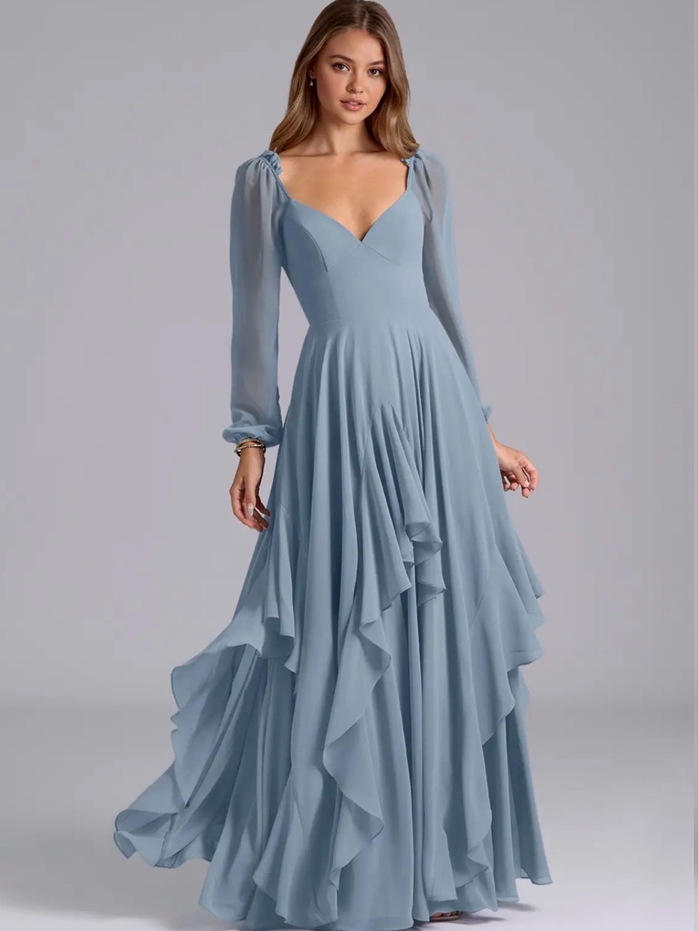 Azazie Dusty Blue Bridesmaid Dress